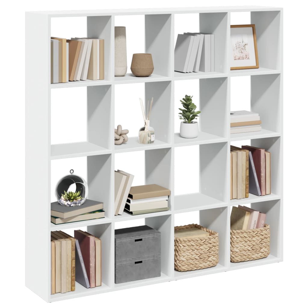 vidaXL Bibliotecă, alb, 137,5x29x137,5 cm, lemn prelucrat vidaXL Bibliotecă, alb, 137,5x29x137,5 cm, lemn prelucrat