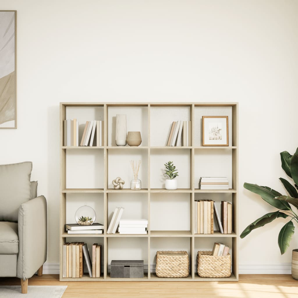 vidaXL Bibliotecă, stejar Sonoma, 137,5x29x137,5 cm, lemn prelucrat vidaXL Bibliotecă, stejar Sonoma, 137,5x29x137,5 cm, lemn prelucrat