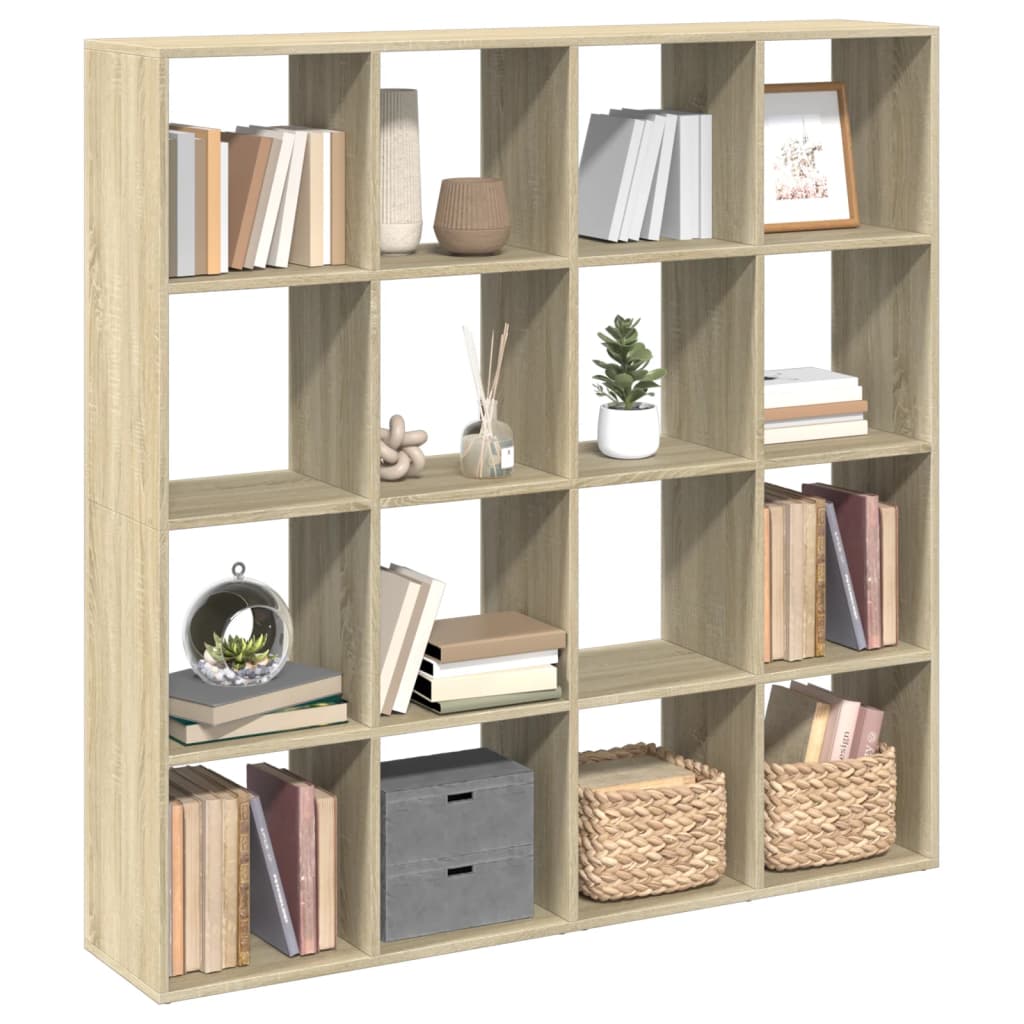 vidaXL Bibliotecă, stejar Sonoma, 137,5x29x137,5 cm, lemn prelucrat vidaXL Bibliotecă, stejar Sonoma, 137,5x29x137,5 cm, lemn prelucrat