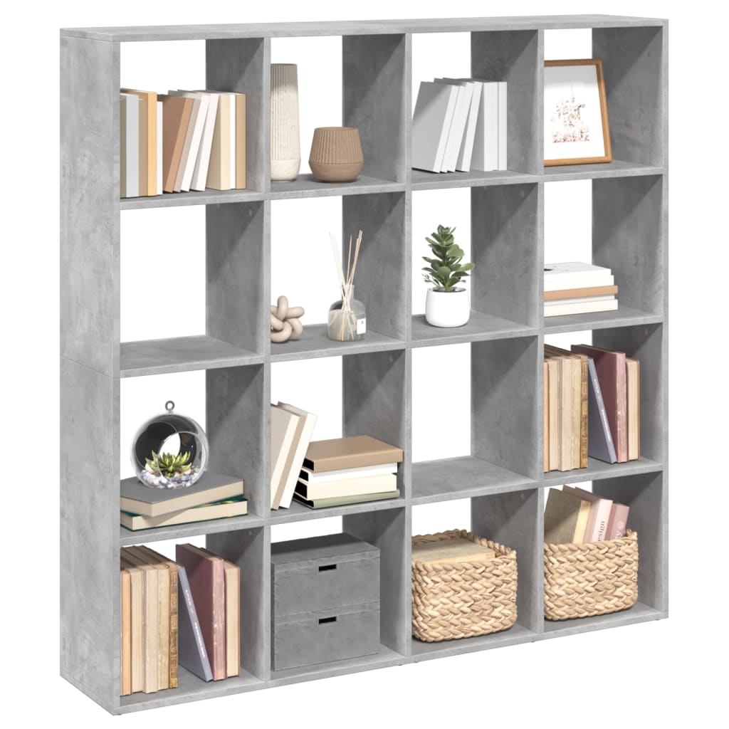 vidaXL Bibliotecă, gri beton, 137,5x29x137,5 cm, lemn prelucrat vidaXL Bibliotecă, gri beton, 137,5x29x137,5 cm, lemn prelucrat