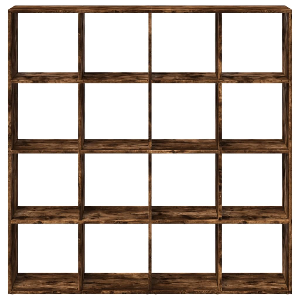 vidaXL Bibliotecă, stejar fumuriu, 137,5x29x137,5 cm, lemn prelucrat vidaXL Bibliotecă, stejar fumuriu, 137,5x29x137,5 cm, lemn prelucrat