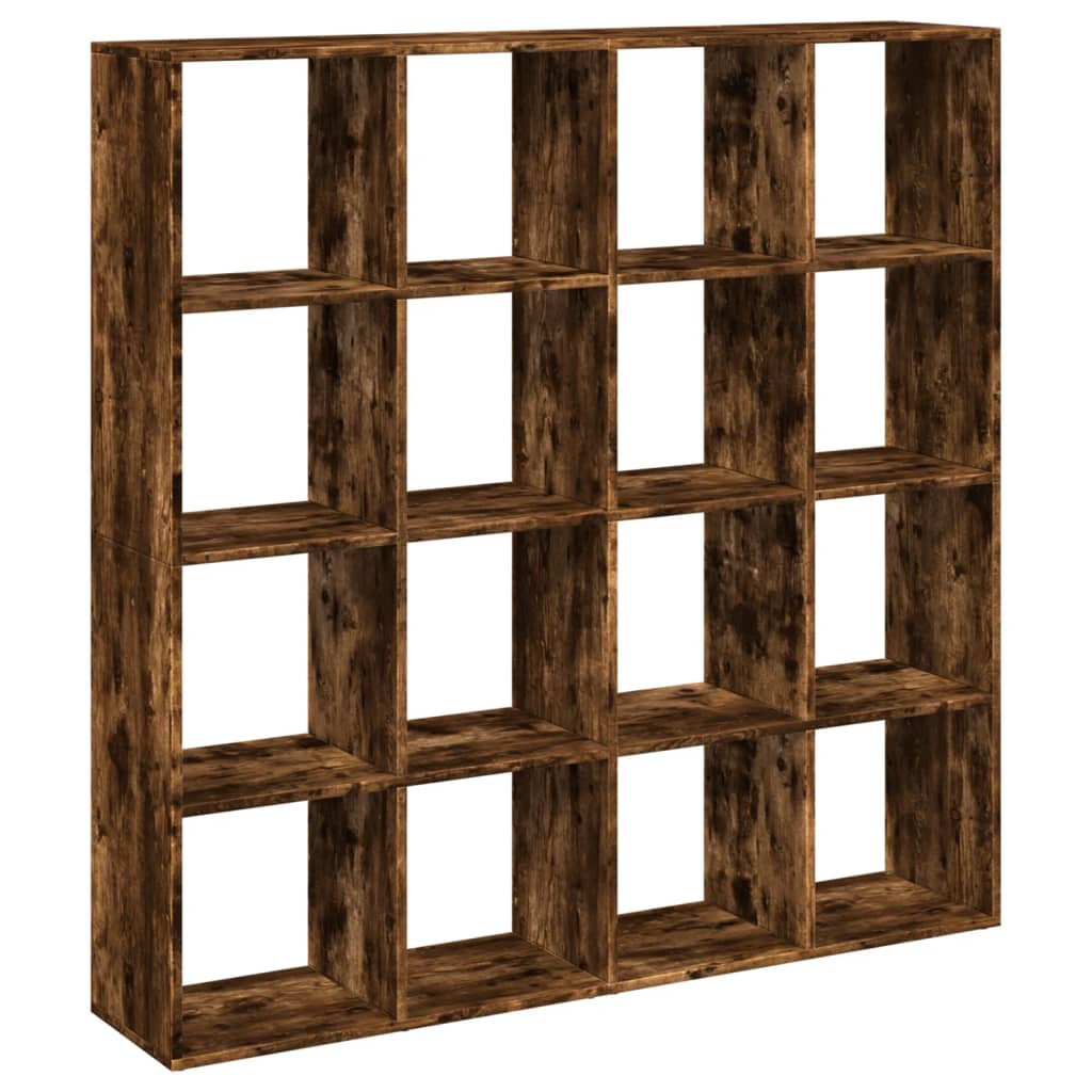 vidaXL Bibliotecă, stejar fumuriu, 137,5x29x137,5 cm, lemn prelucrat vidaXL Bibliotecă, stejar fumuriu, 137,5x29x137,5 cm, lemn prelucrat