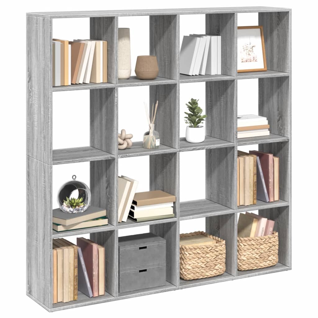 vidaXL Bibliotecă, gri sonoma, 137,5x29x137,5 cm, lemn prelucrat vidaXL Bibliotecă, gri sonoma, 137,5x29x137,5 cm, lemn prelucrat