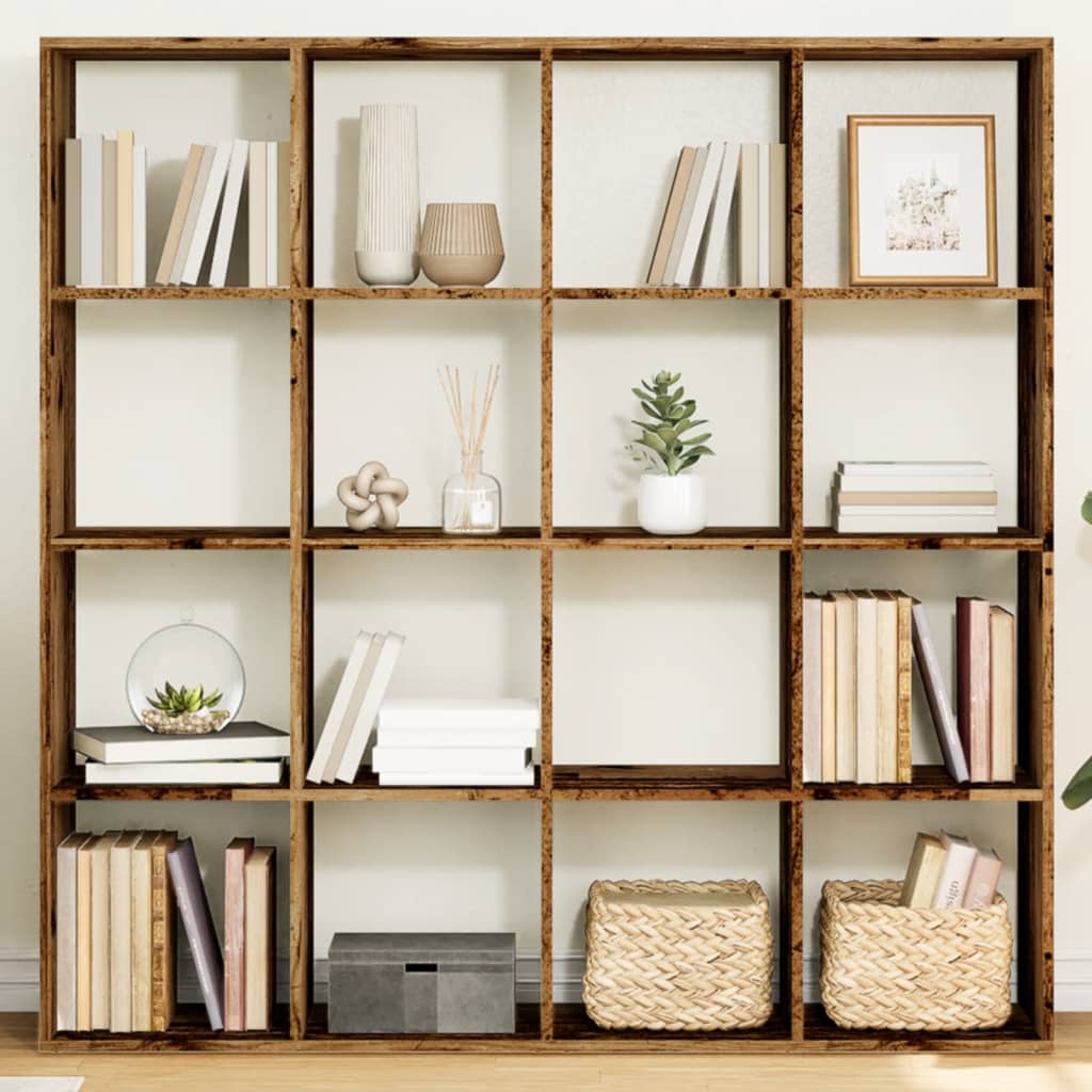 vidaXL Bibliotecă, lemn vechi, 137,5x29x137,5 cm, lemn prelucrat vidaXL Bibliotecă, lemn vechi, 137,5x29x137,5 cm, lemn prelucrat