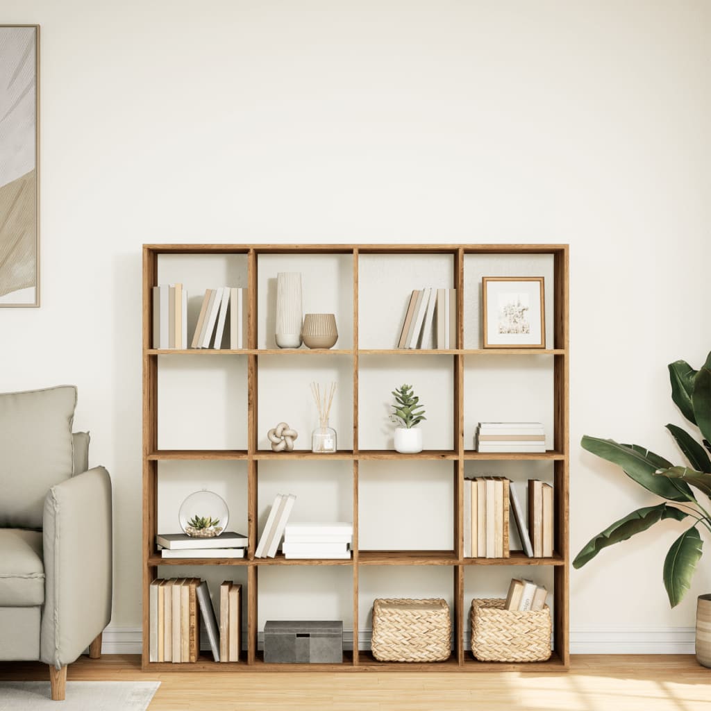 vidaXL Bibliotecă, stejar artizanal, 137,5x29x137,5 cm, lemn prelucrat vidaXL Bibliotecă, stejar artizanal, 137,5x29x137,5 cm, lemn prelucrat