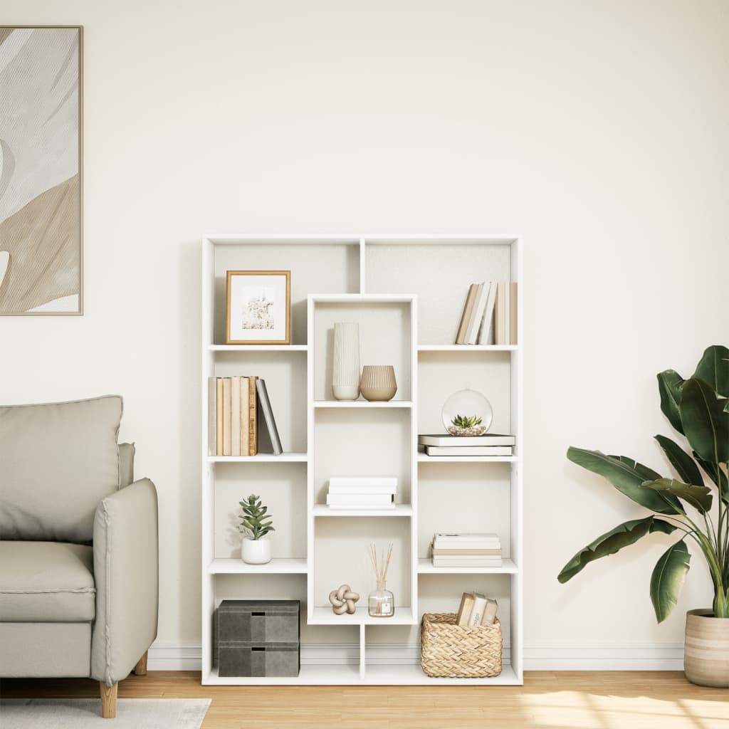 vidaXL Bibliotecă, alb, 102x29x143 cm, lemn prelucrat vidaXL Bibliotecă, alb, 102x29x143 cm, lemn prelucrat