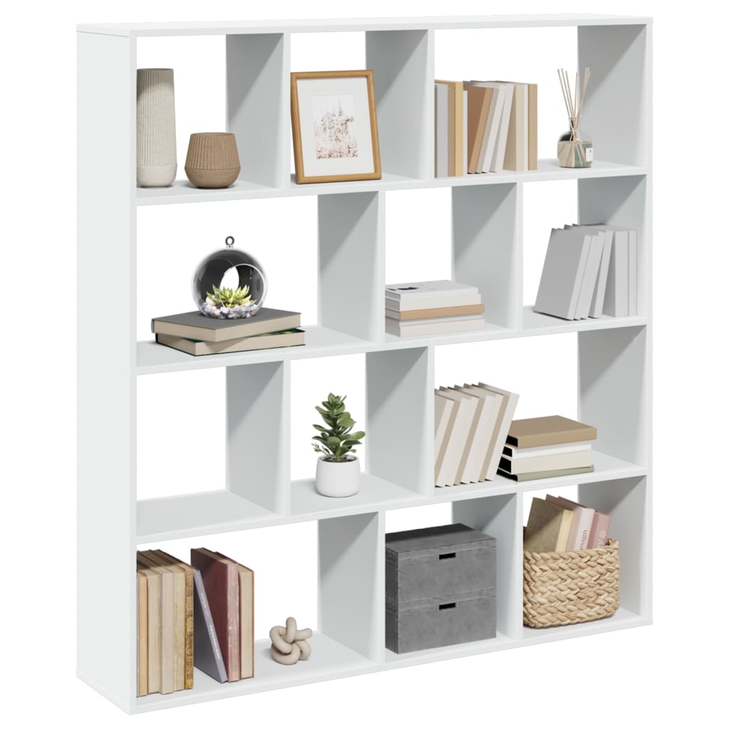 vidaXL Bibliotecă, alb, 132x29x141,5 cm, lemn prelucrat vidaXL Bibliotecă, alb, 132x29x141,5 cm, lemn prelucrat