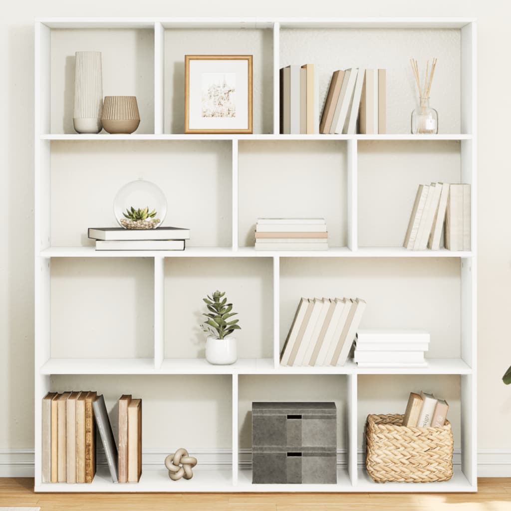 vidaXL Bibliotecă, alb, 132x29x141,5 cm, lemn prelucrat vidaXL Bibliotecă, alb, 132x29x141,5 cm, lemn prelucrat