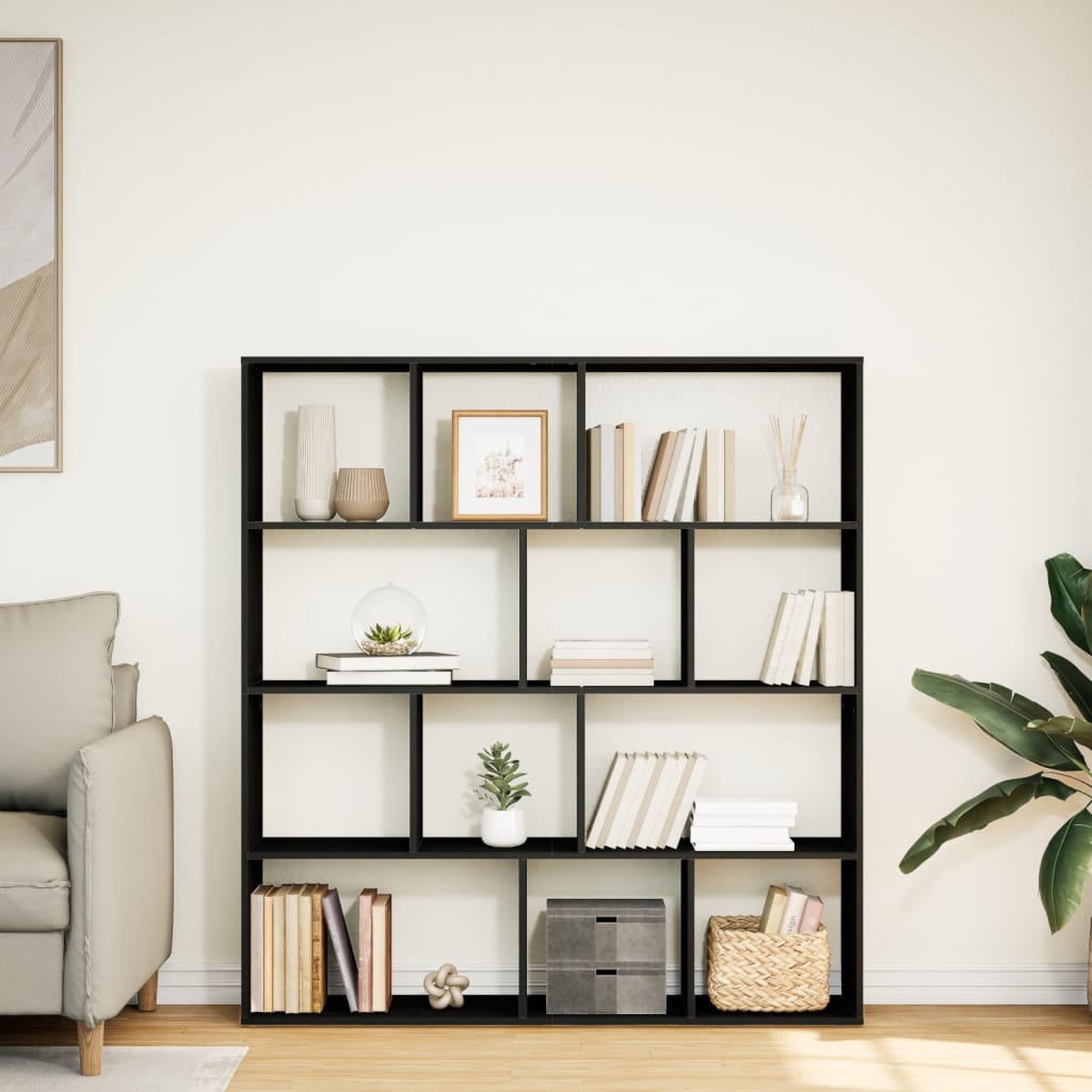 vidaXL Bibliotecă, negru, 132x29x141,5 cm, lemn prelucrat vidaXL Bibliotecă, negru, 132x29x141,5 cm, lemn prelucrat