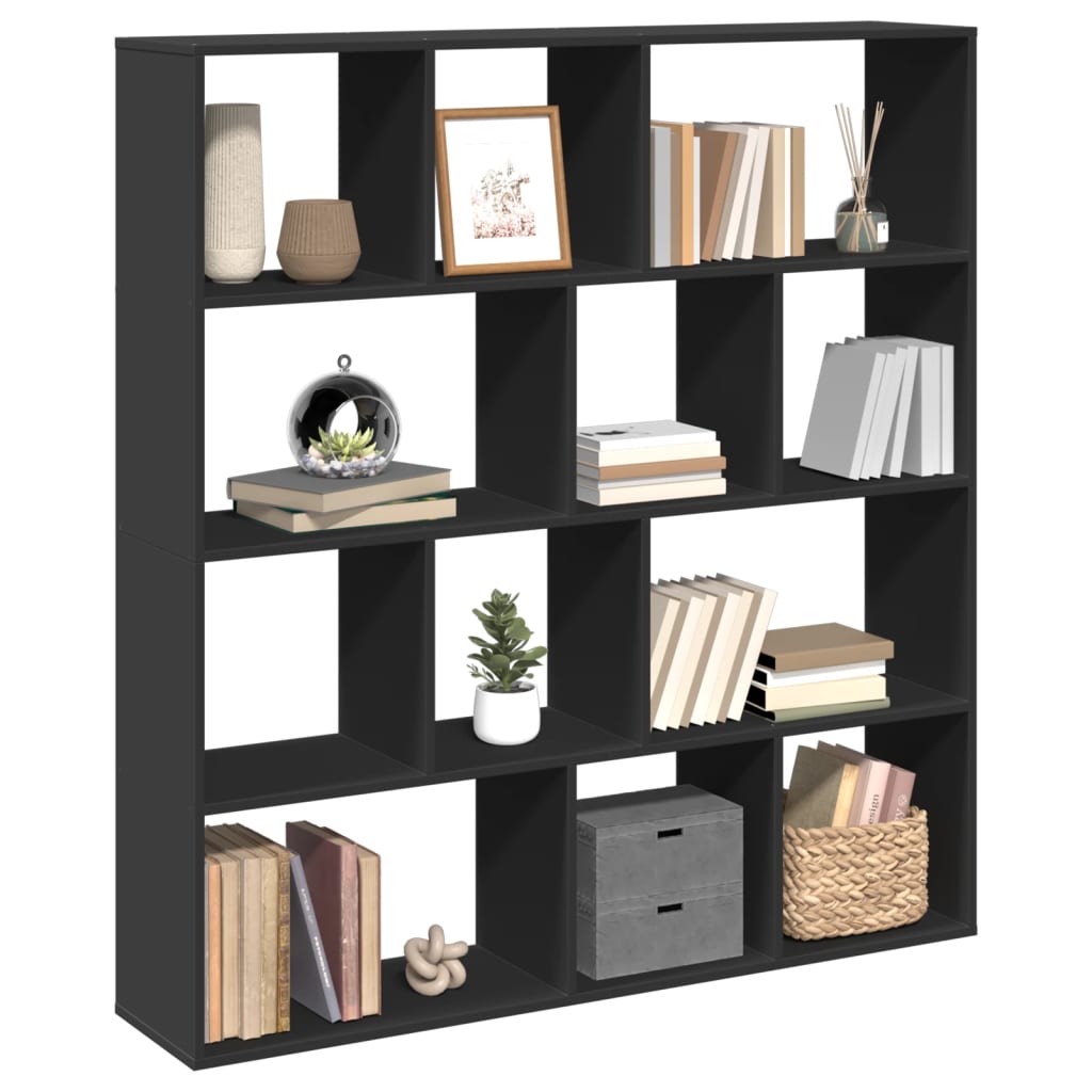 vidaXL Bibliotecă, negru, 132x29x141,5 cm, lemn prelucrat vidaXL Bibliotecă, negru, 132x29x141,5 cm, lemn prelucrat
