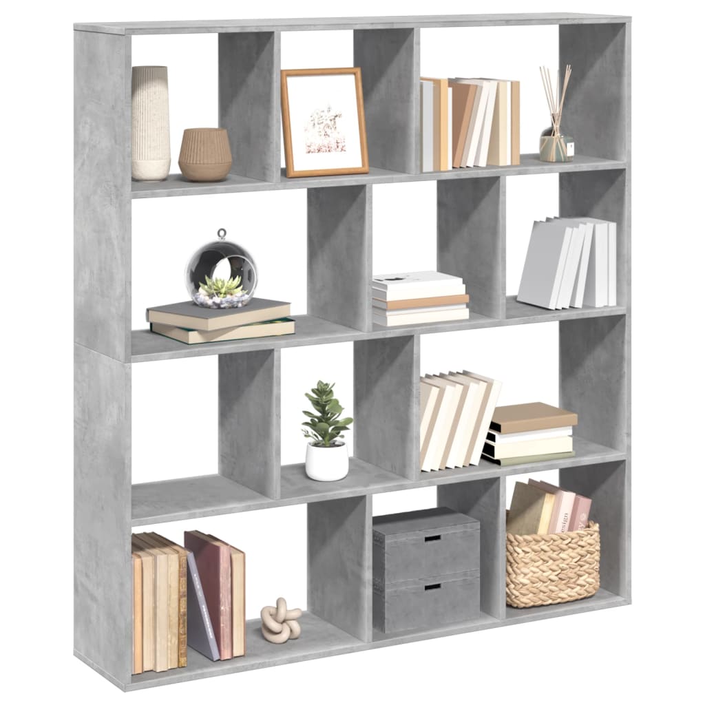 vidaXL Bibliotecă, gri beton, 132x29x141,5 cm, lemn prelucrat vidaXL Bibliotecă, gri beton, 132x29x141,5 cm, lemn prelucrat