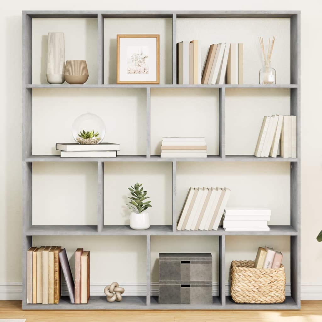 vidaXL Bibliotecă, gri beton, 132x29x141,5 cm, lemn prelucrat vidaXL Bibliotecă, gri beton, 132x29x141,5 cm, lemn prelucrat
