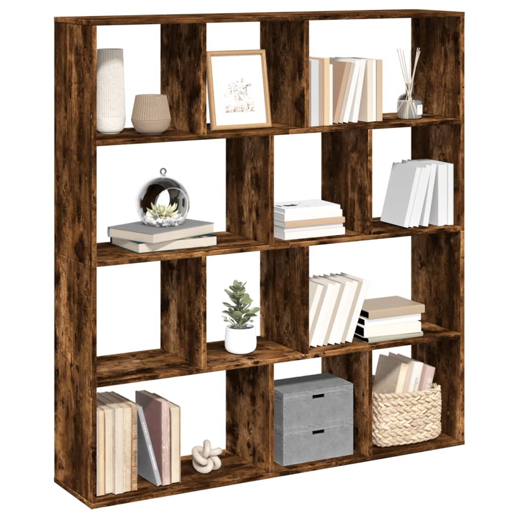 vidaXL Bibliotecă, stejar fumuriu, 132x29x141,5 cm, lemn prelucrat vidaXL Bibliotecă, stejar fumuriu, 132x29x141,5 cm, lemn prelucrat