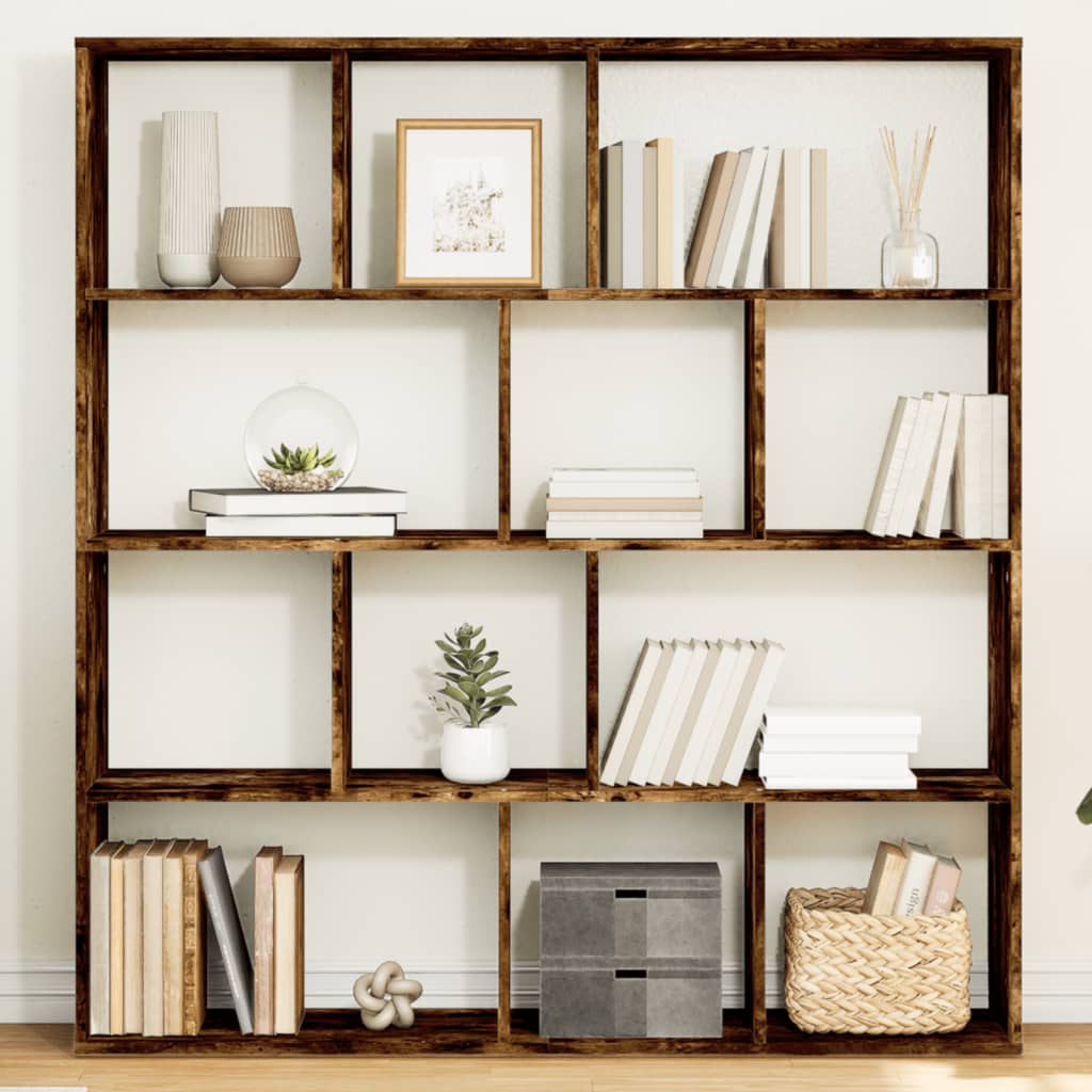 vidaXL Bibliotecă, stejar fumuriu, 132x29x141,5 cm, lemn prelucrat vidaXL Bibliotecă, stejar fumuriu, 132x29x141,5 cm, lemn prelucrat