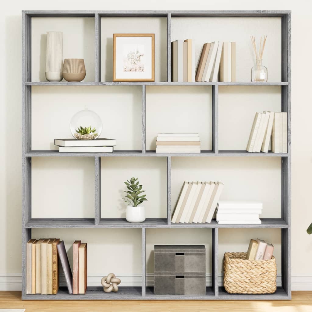 vidaXL Bibliotecă, gri sonoma, 132x29x141,5 cm, lemn prelucrat vidaXL Bibliotecă, gri sonoma, 132x29x141,5 cm, lemn prelucrat