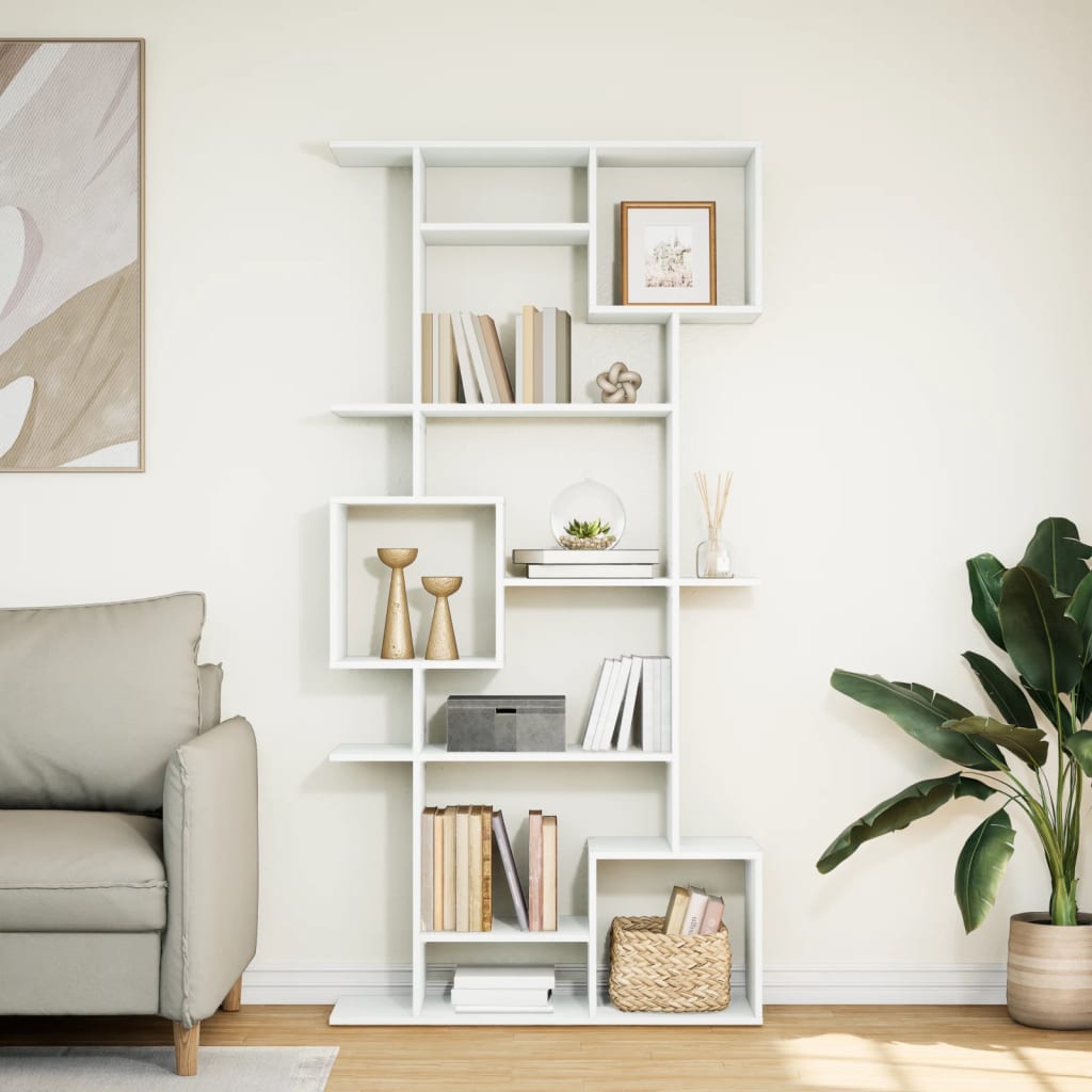 vidaXL Bibliotecă, alb, 92x29x188 cm, lemn prelucrat vidaXL Bibliotecă, alb, 92x29x188 cm, lemn prelucrat