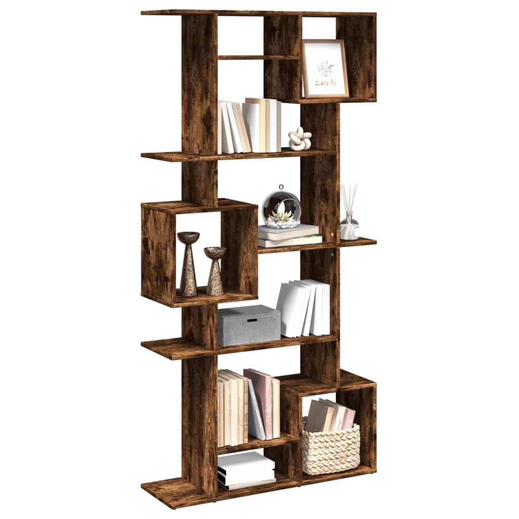 vidaXL Bibliotecă, stejar fumuriu, 92x29x188 cm, lemn prelucrat