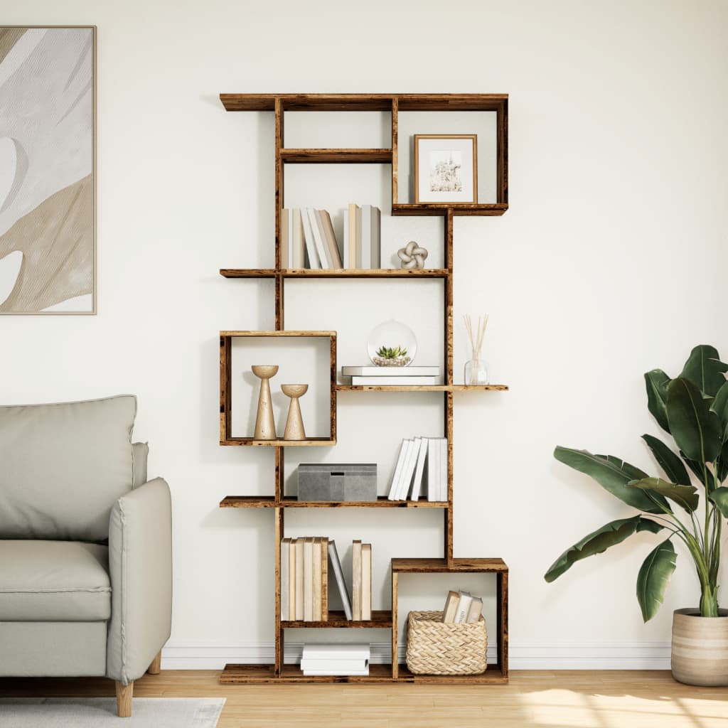 vidaXL Bibliotecă, lemn vechi, 92x29x188 cm, lemn prelucrat vidaXL Bibliotecă, lemn vechi, 92x29x188 cm, lemn prelucrat