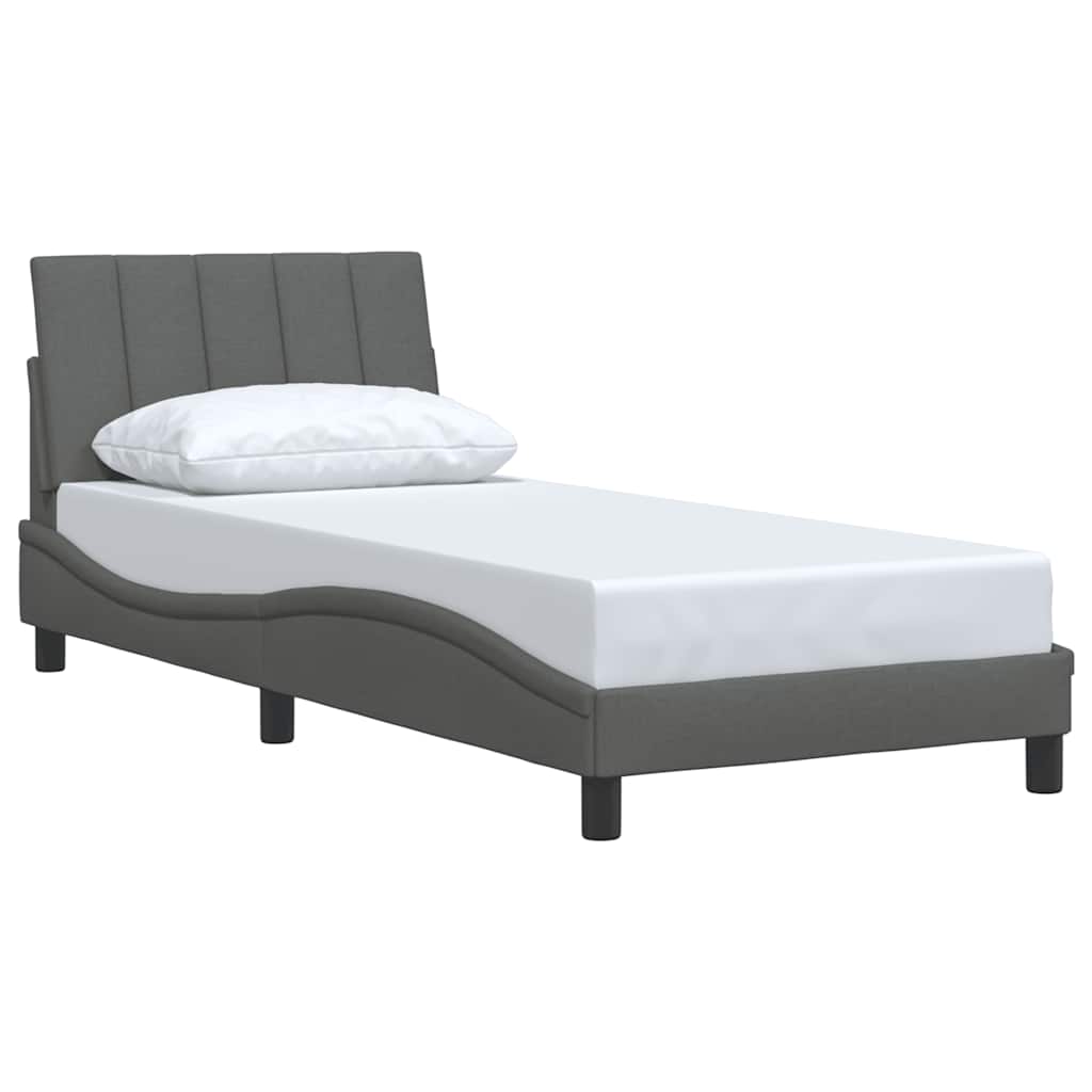 vidaXL Cadru de pat fără saltea, gri închis, 80x200 cm, textil vidaXL Cadru de pat fără saltea, gri închis, 80x200 cm, textil