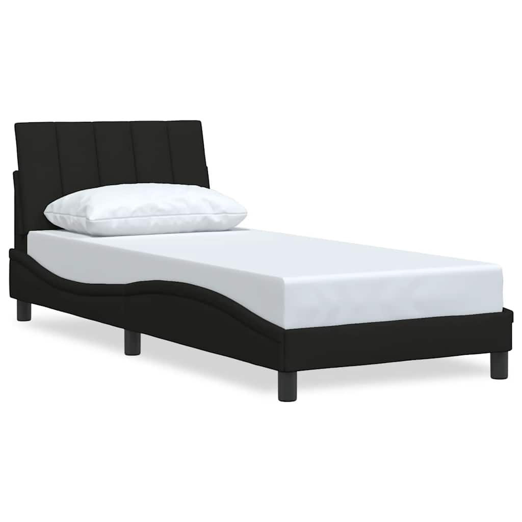 vidaXL Cadru de pat fără saltea țesătură neagră 80x200 cm