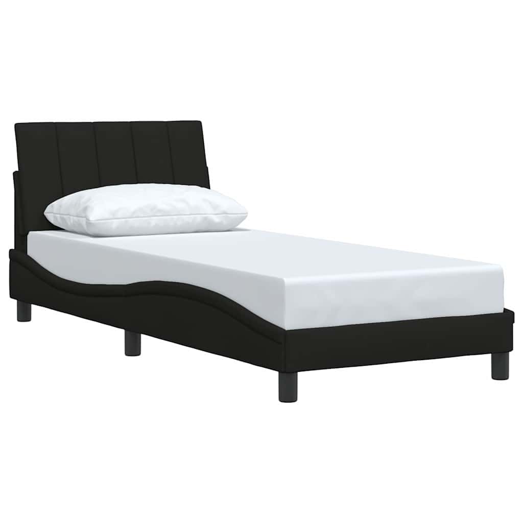 vidaXL Cadru de pat fără saltea țesătură neagră 80x200 cm