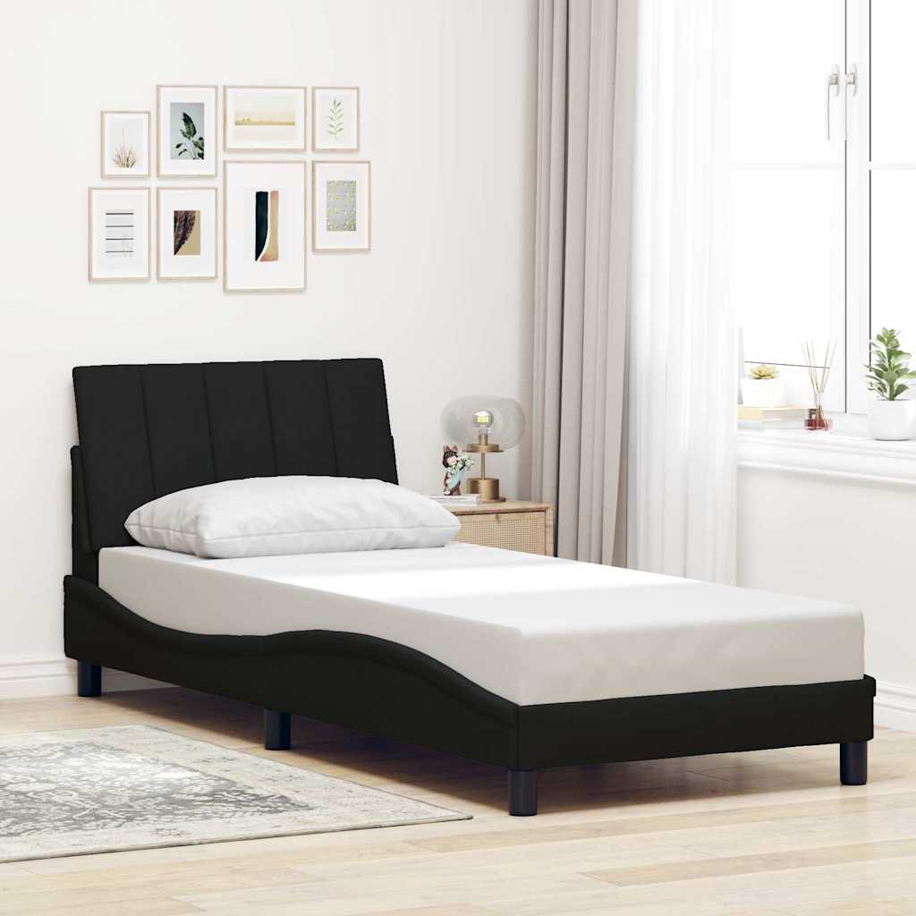 vidaXL Cadru de pat fără saltea țesătură neagră 80x200 cm
