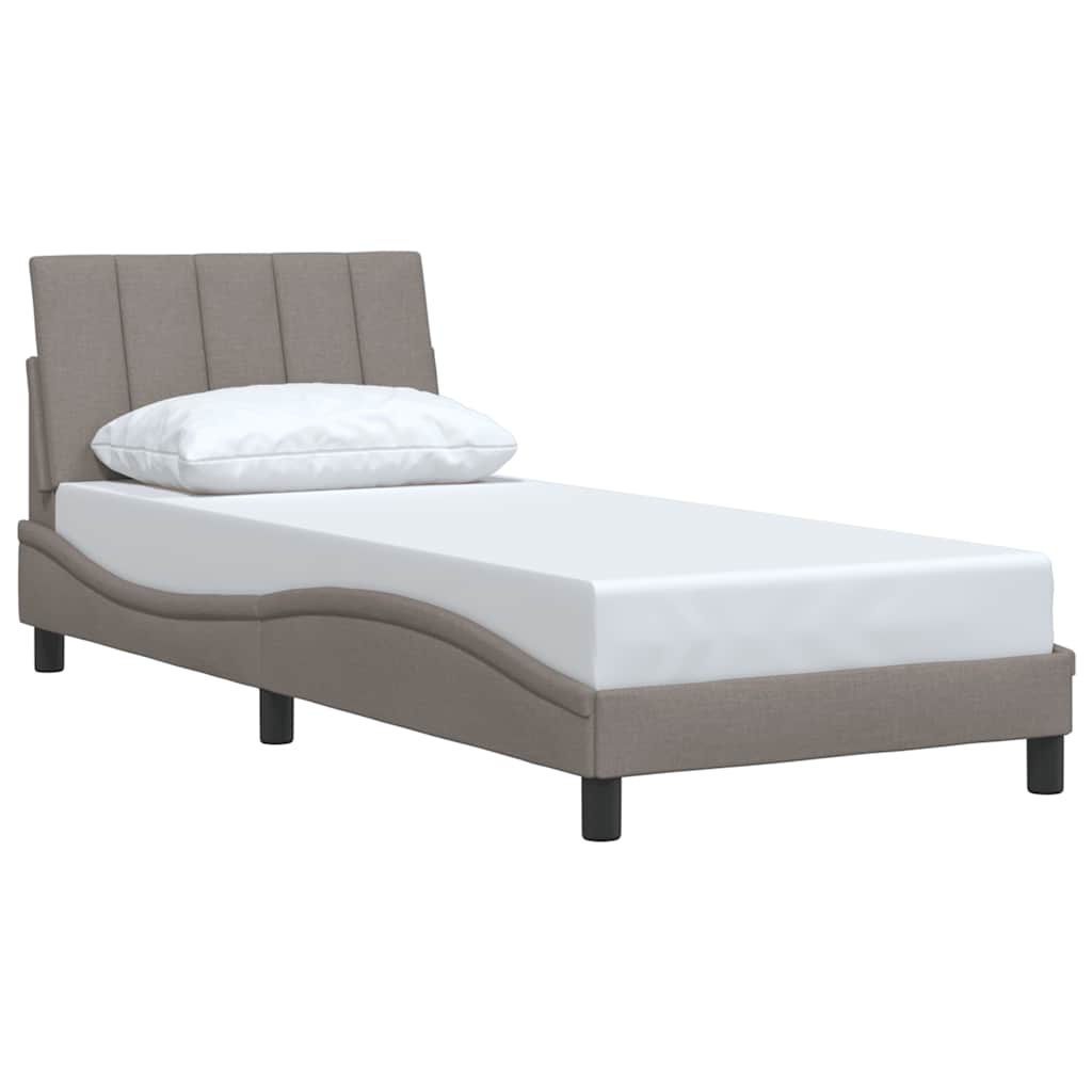 vidaXL Cadru de pat fără saltea Taupe 80x200 cm țesătură