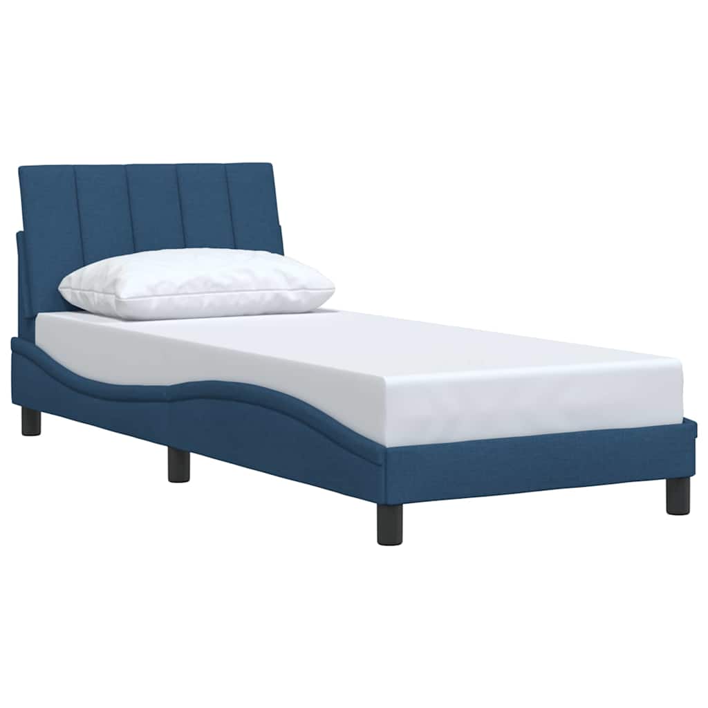vidaXL Cadru de pat fără saltea țesătură albastră 80x200 cm