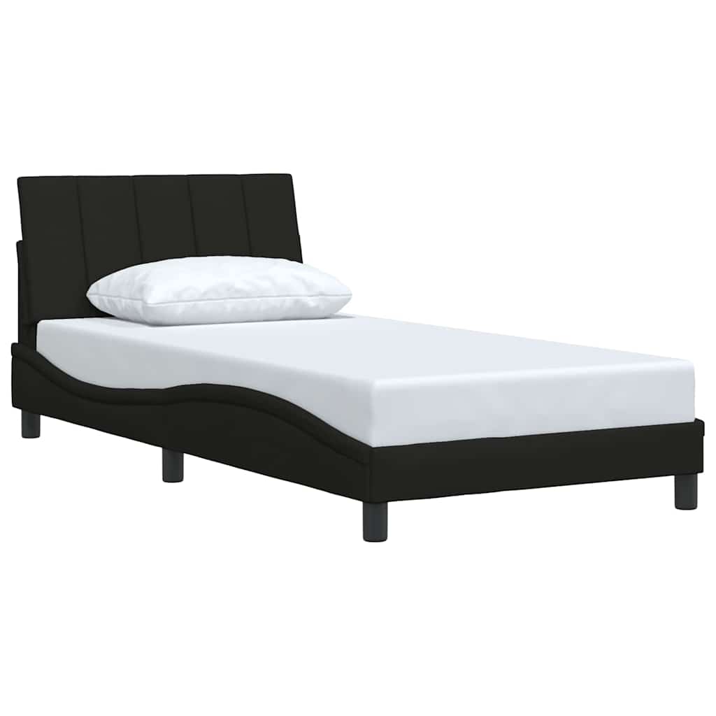 vidaXL Cadru de pat fără saltea, negru, 100x200 cm, textil vidaXL Cadru de pat fără saltea, negru, 100x200 cm, textil