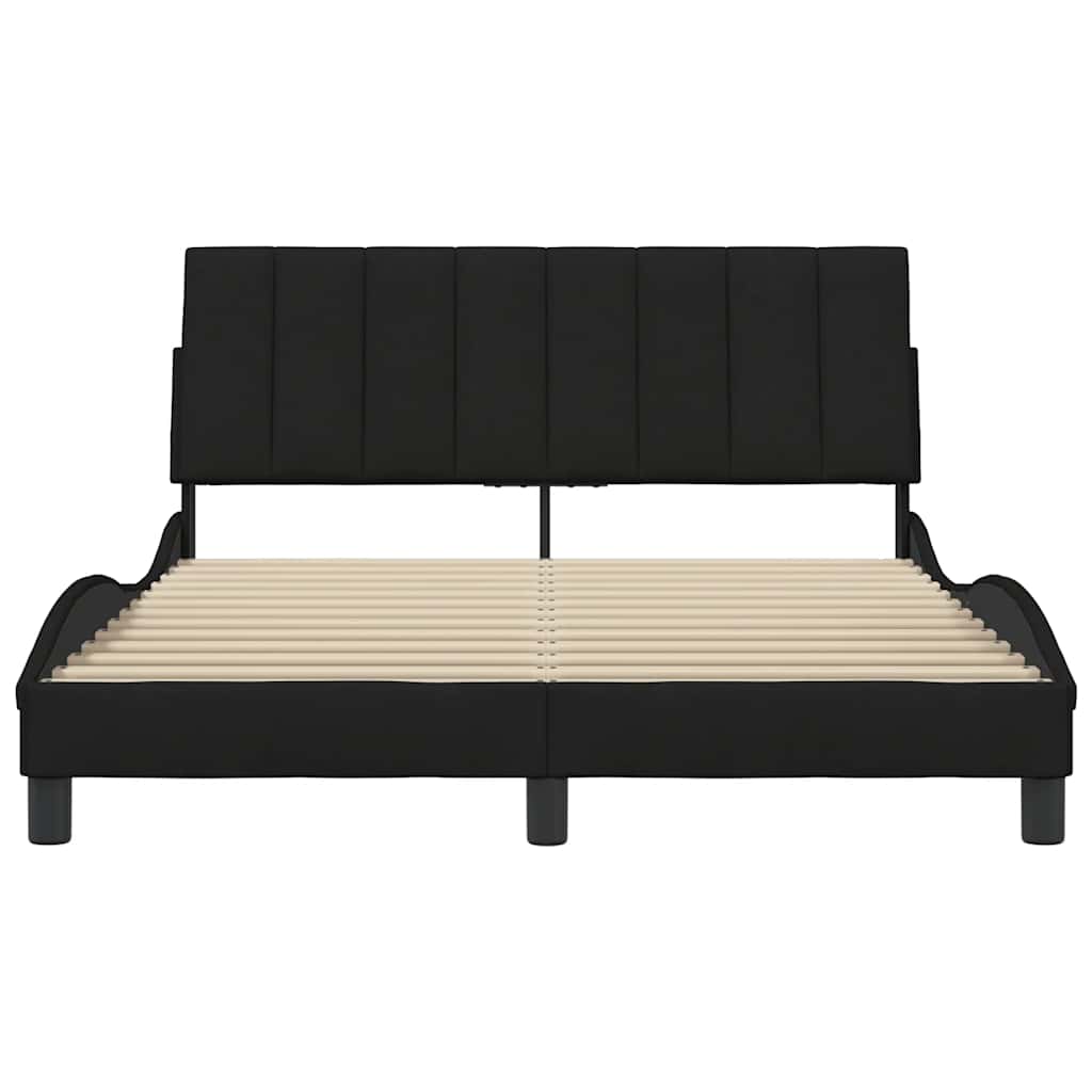 vidaXL Cadru de pat fără saltea, negru, 120x200 cm, textil
