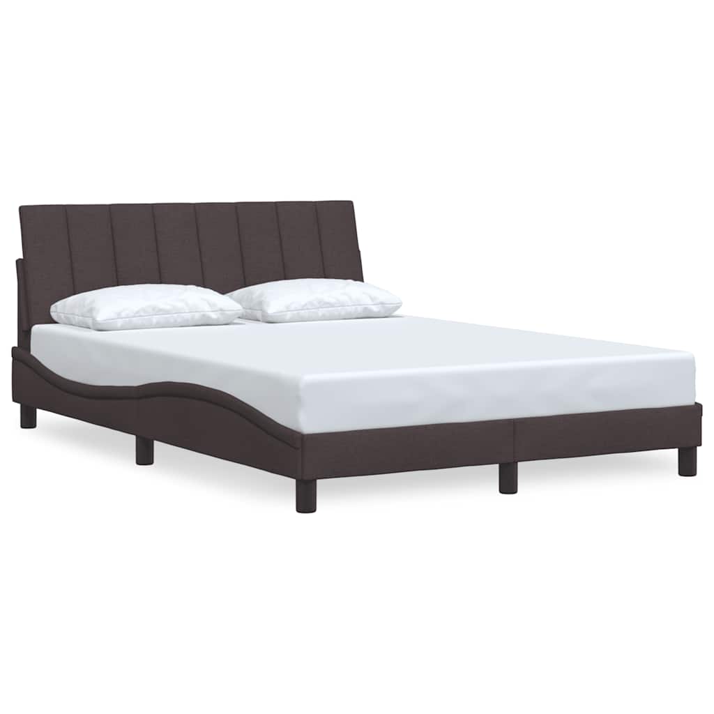 vidaXL Cadru de pat fără saltea, maro închis, 120x200 cm, textil vidaXL Cadru de pat fără saltea, maro închis, 120x200 cm, textil