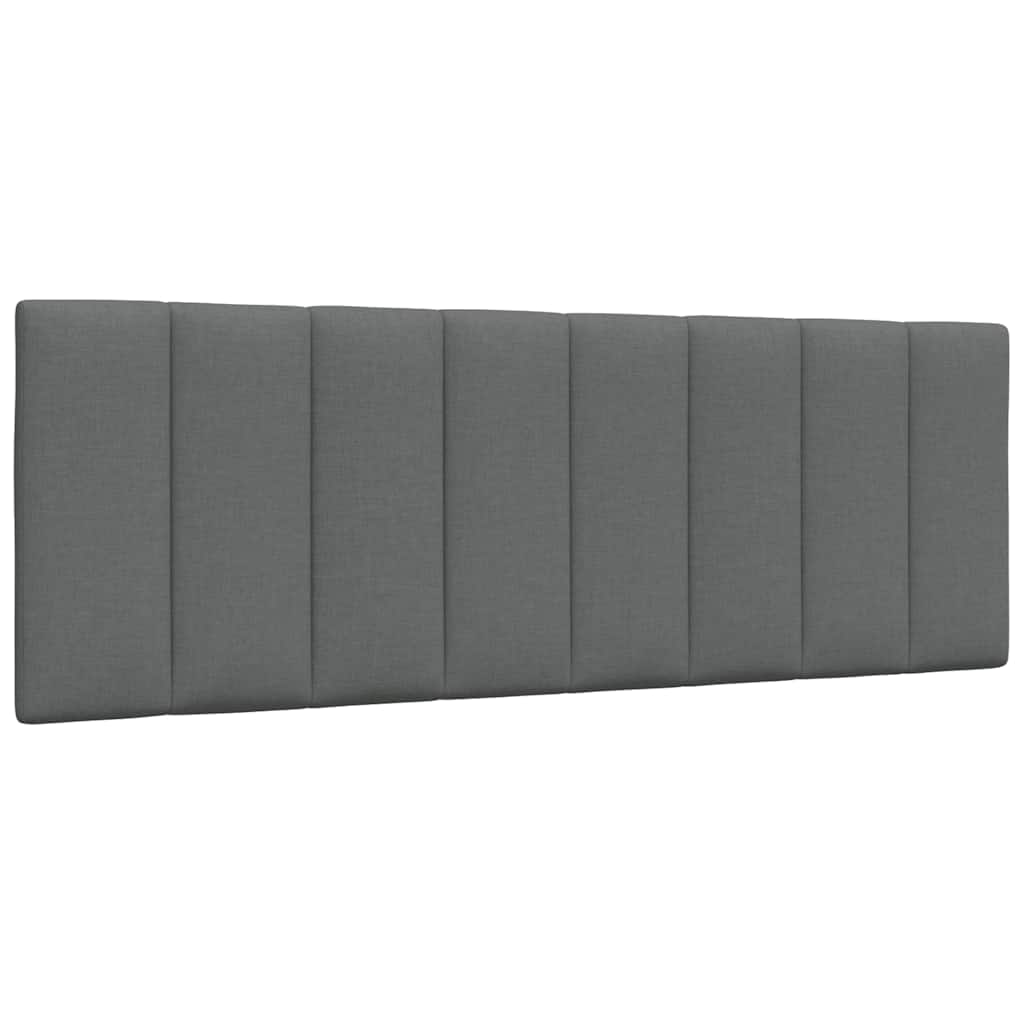 vidaXL Cadru de pat fără saltea, gri închis, 140x190 cm, textil