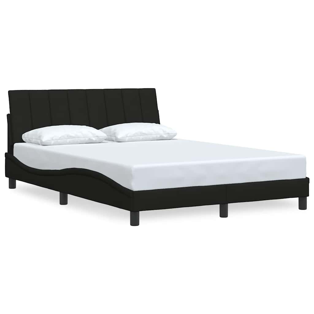 vidaXL Cadru de pat fără saltea, negru, 140x190 cm, textil