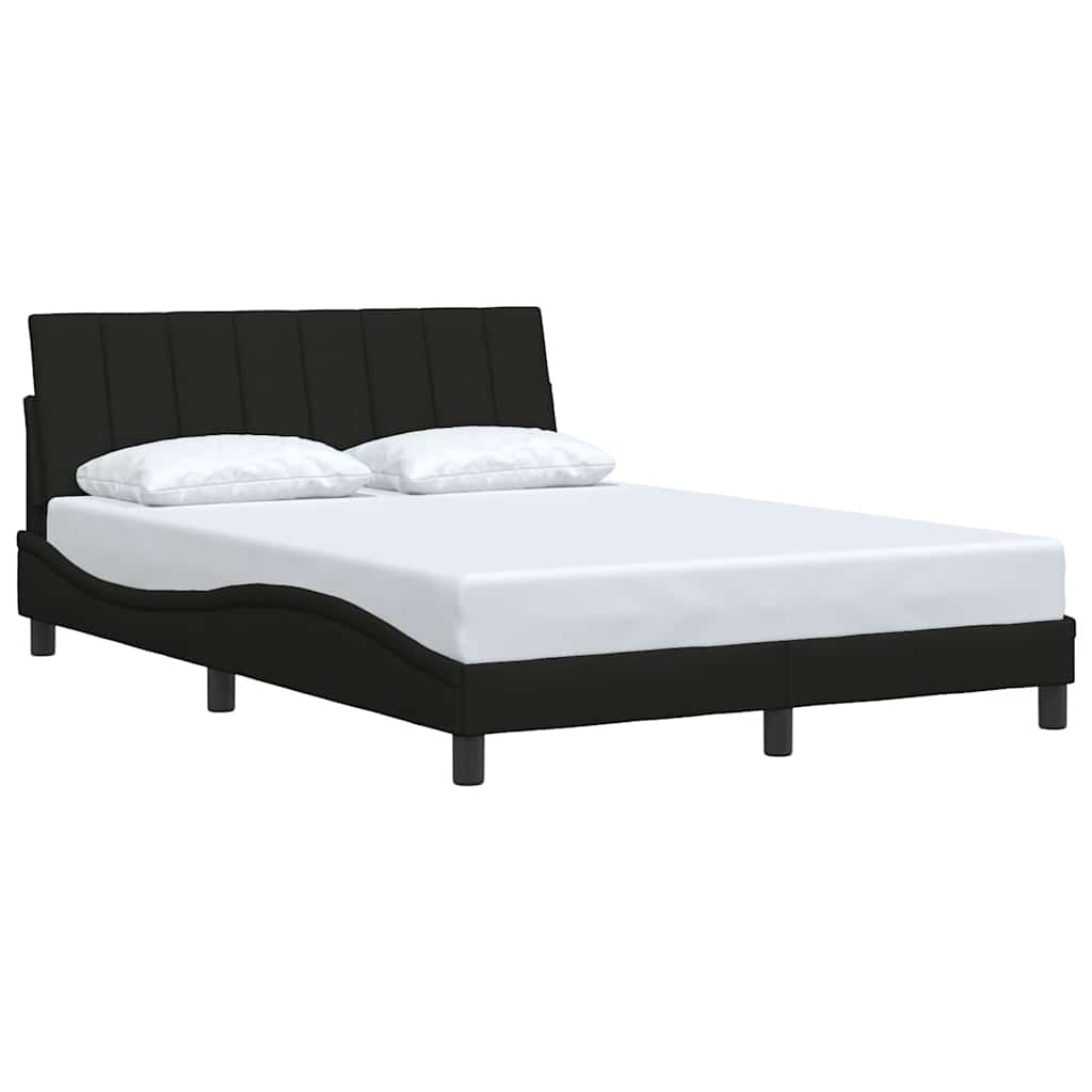 vidaXL Cadru de pat fără saltea, negru, 140x190 cm, textil