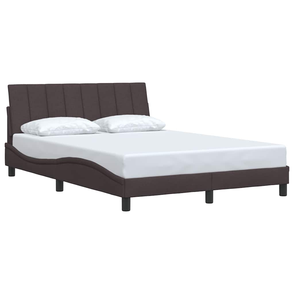vidaXL Cadru de pat fără saltea, maro închis, 140x200 cm, textil vidaXL Cadru de pat fără saltea, maro închis, 140x200 cm, textil