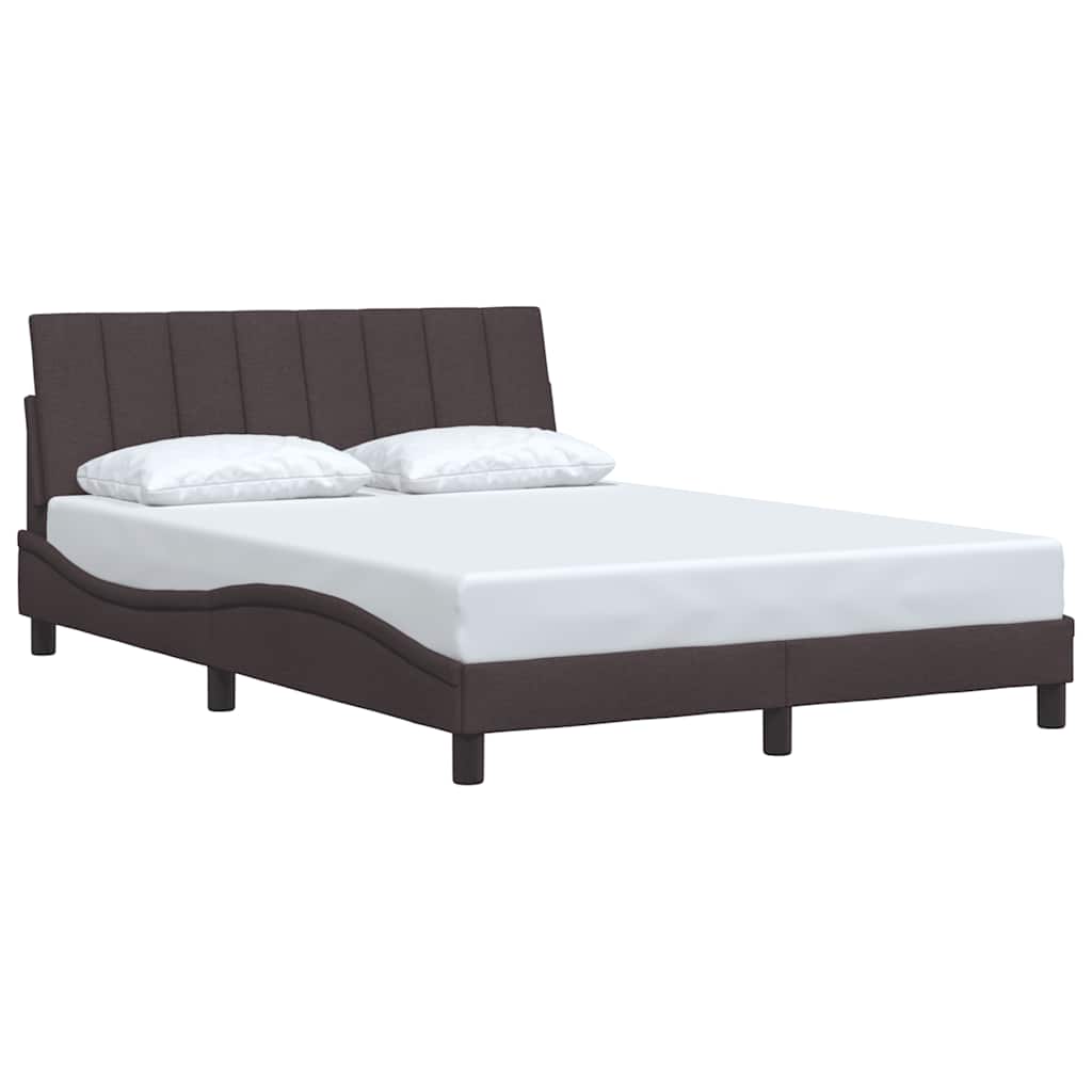 vidaXL Cadru de pat fără saltea, maro închis, 140x200 cm, textil vidaXL Cadru de pat fără saltea, maro închis, 140x200 cm, textil