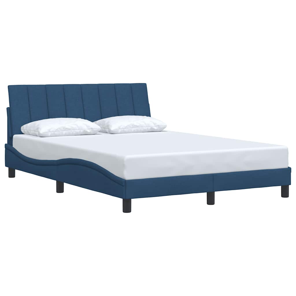 vidaXL Cadru de pat fără saltea, albastru, 140x200 cm, textil
