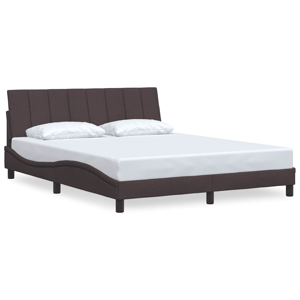 vidaXL Cadru de pat fără saltea, maro închis, 160x200 cm, textil vidaXL Cadru de pat fără saltea, maro închis, 160x200 cm, textil