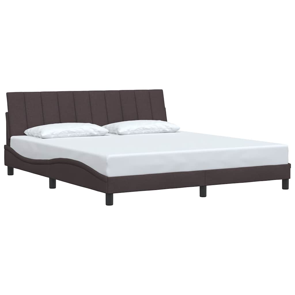 vidaXL Cadru de pat fără saltea, maro închis, 180x200 cm, textil