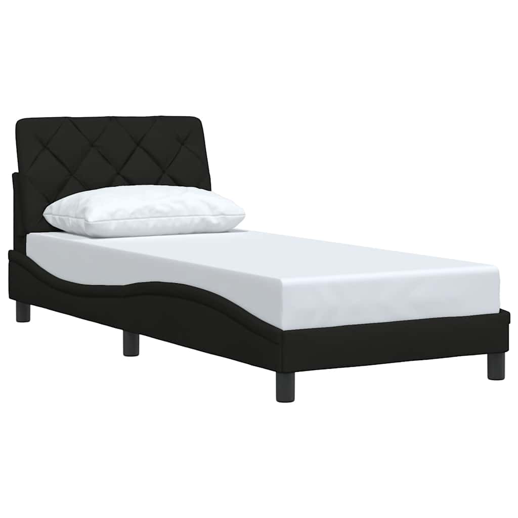 vidaXL Cadru de pat fără saltea țesătură neagră 80x200 cm