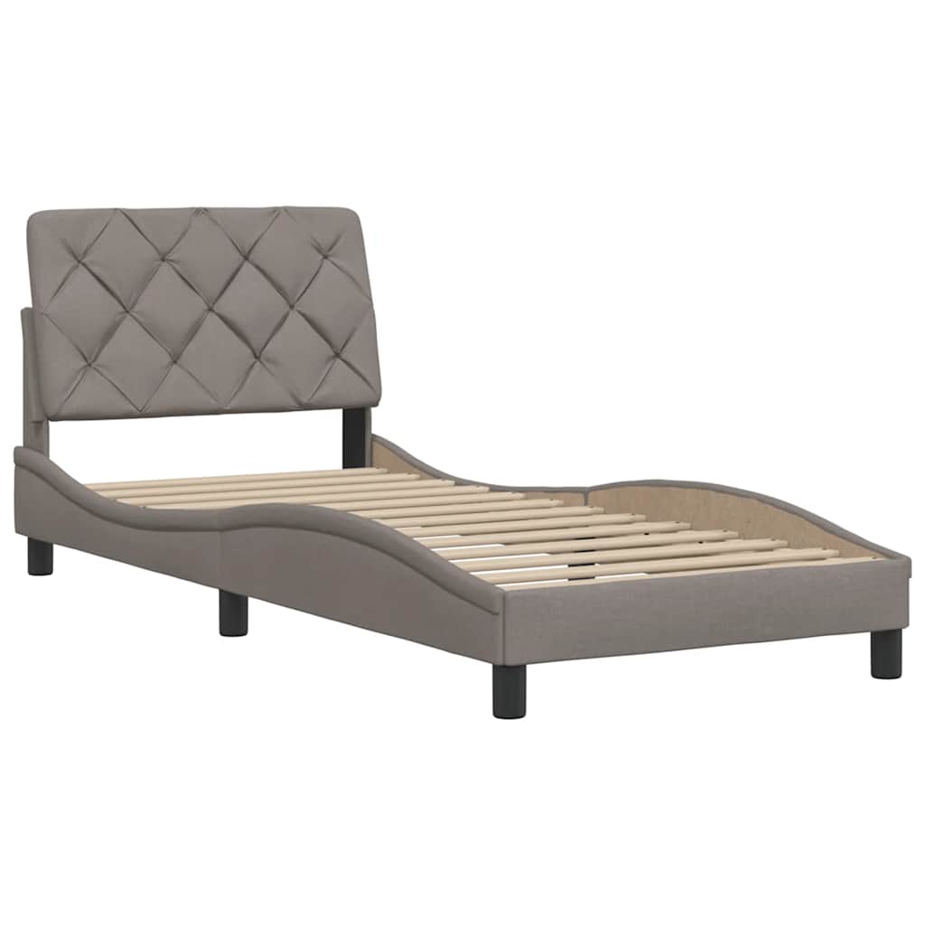 vidaXL Cadru de pat fără saltea Taupe 80x200 cm țesătură
