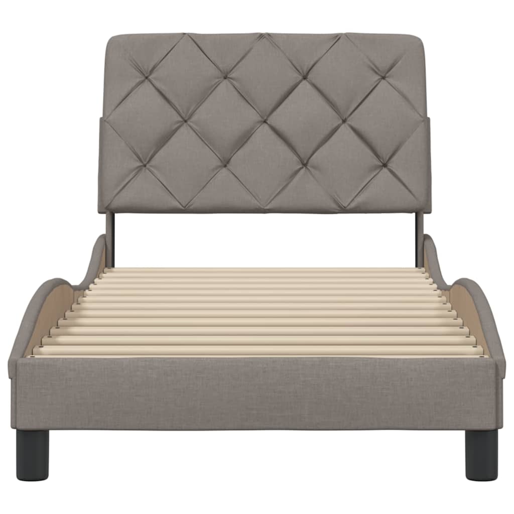 vidaXL Cadru de pat fără saltea Taupe 80x200 cm țesătură