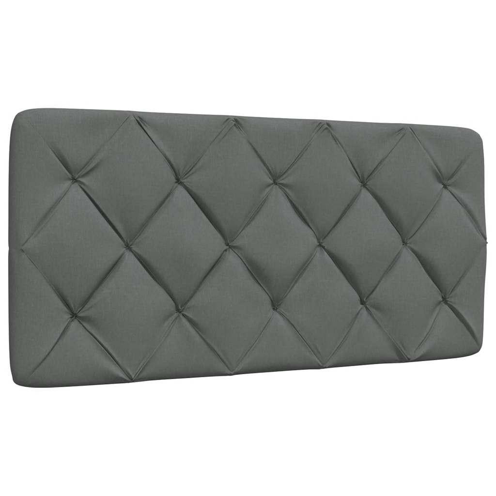 vidaXL Cadru de pat fără saltea, gri închis, 100x200 cm, textil