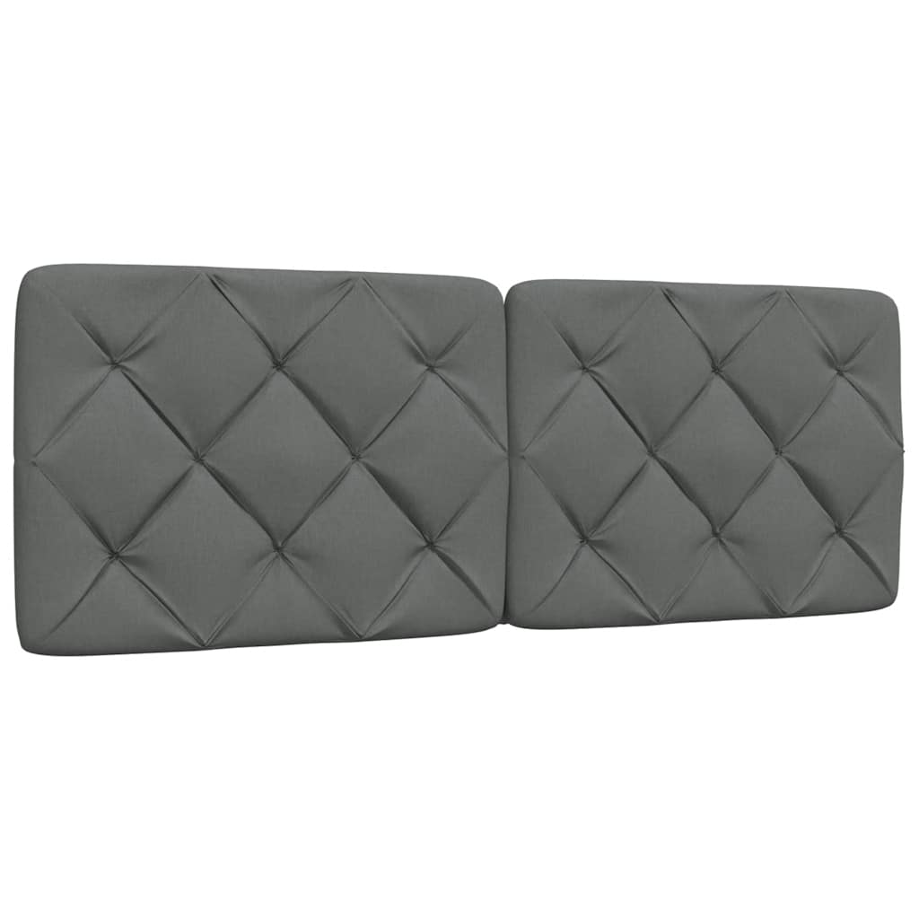vidaXL Cadru de pat fără saltea, gri închis, 120x200 cm, textil
