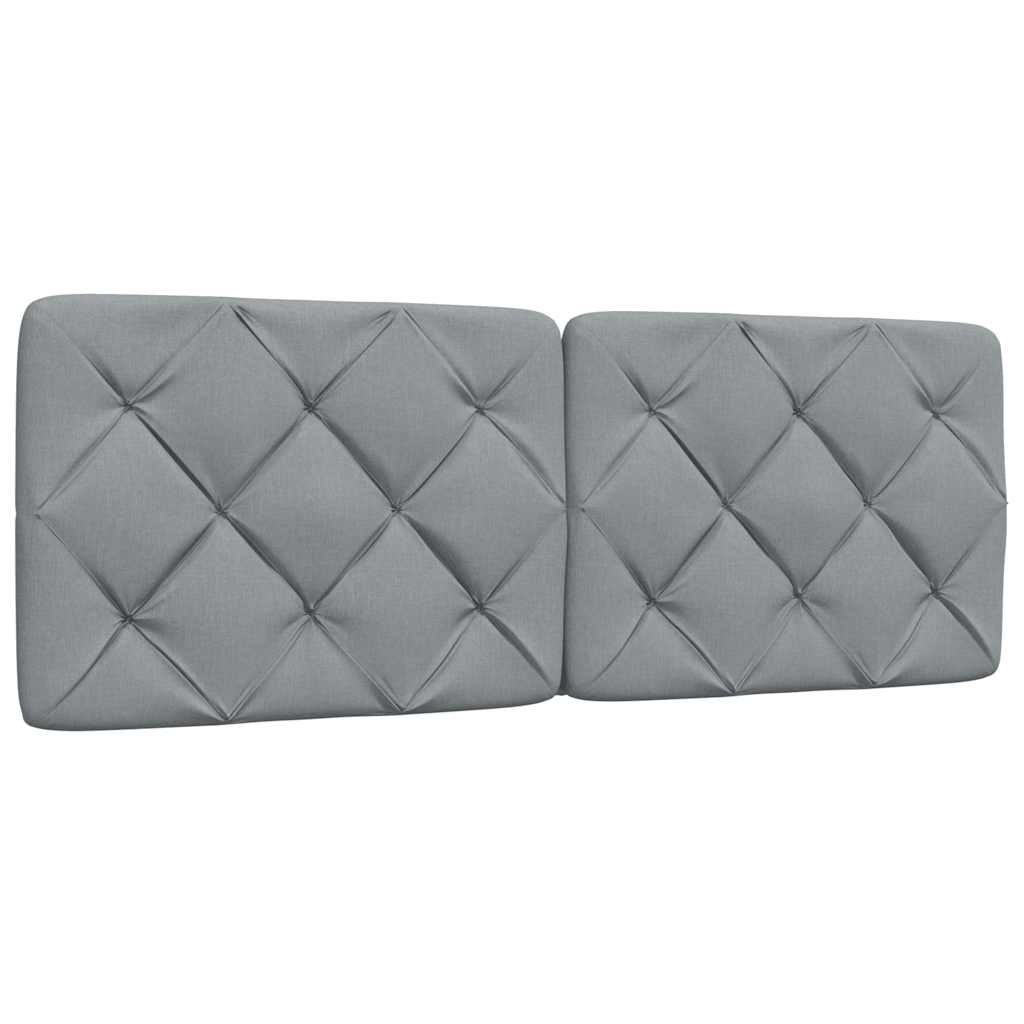 vidaXL Cadru de pat fără saltea, gri deschis, 140x190 cm, textil