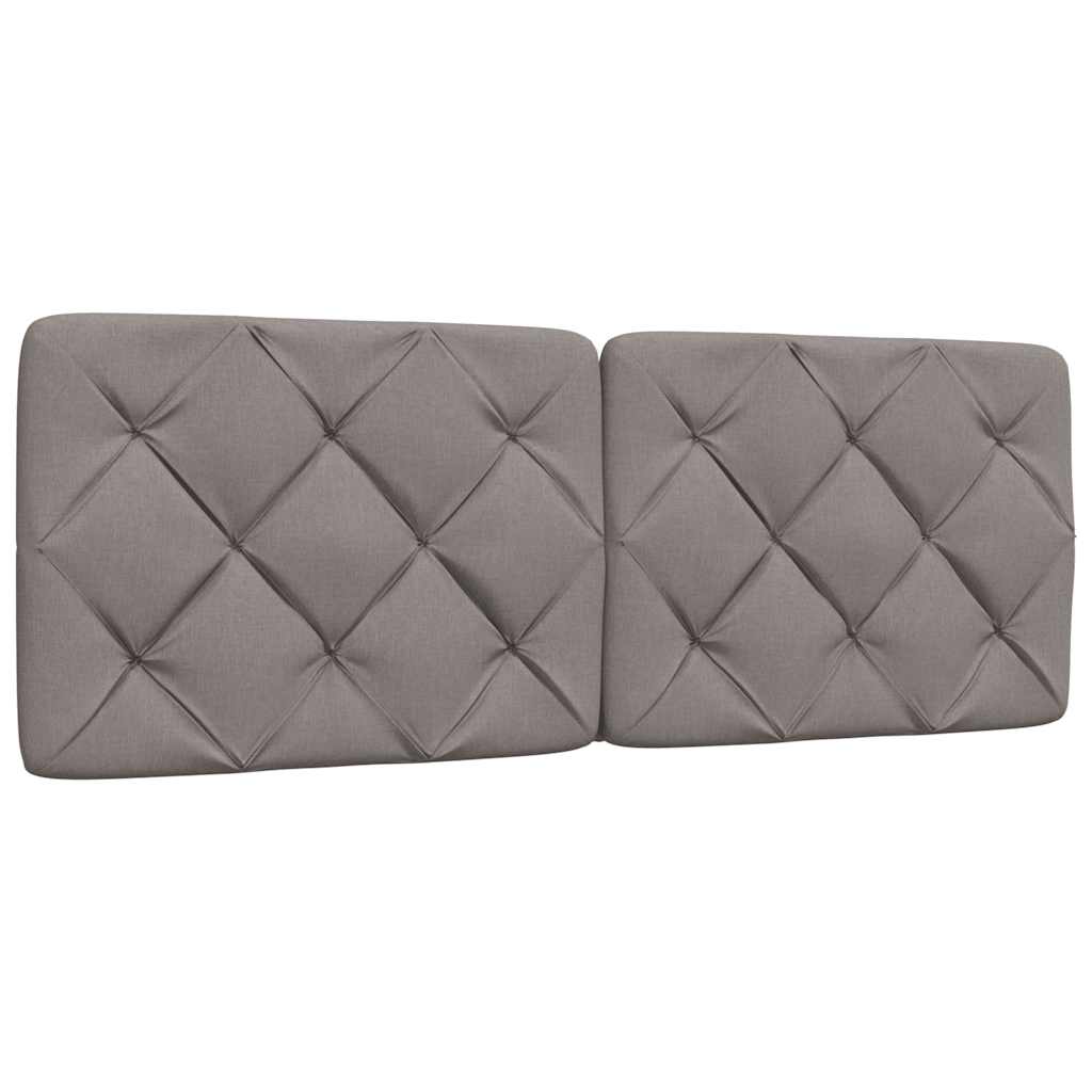 vidaXL Cadru de pat fără saltea, gri taupe, 140x190 cm, textil vidaXL Cadru de pat fără saltea, gri taupe, 140x190 cm, textil