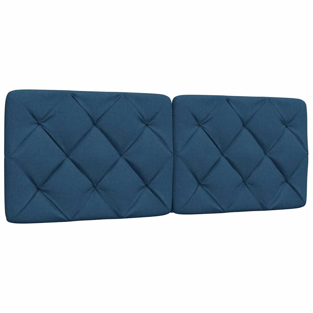 vidaXL Cadru de pat fără saltea, albastru, 140x190 cm, textil