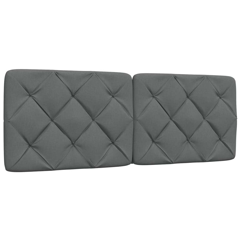 vidaXL Cadru de pat fără saltea, gri închis, 140x200 cm, textil