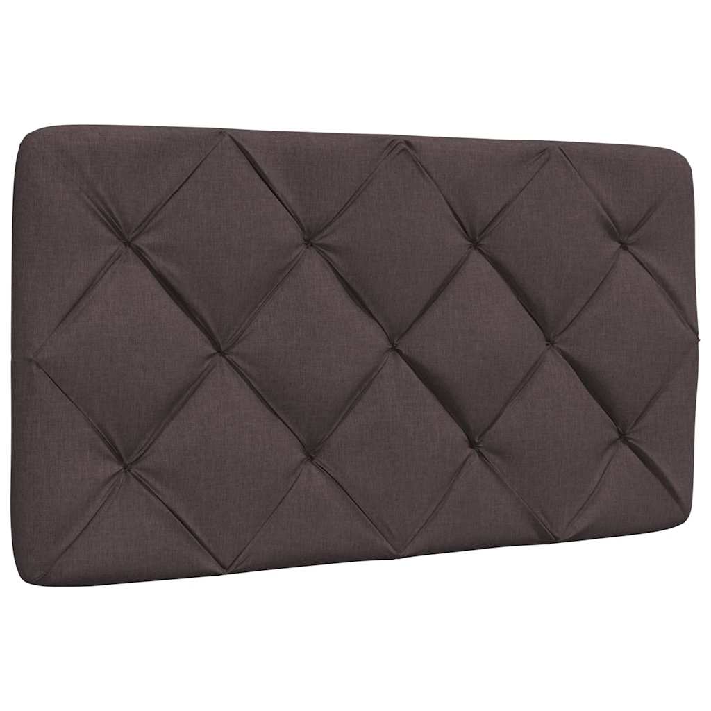 vidaXL Cadru de pat cu LED fără saltea țesătură maro închis 90x200 cm