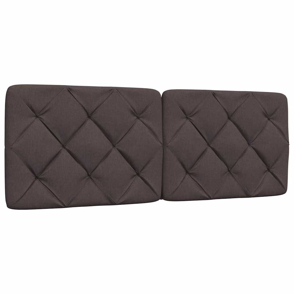 vidaXL Cadru de pat cu LED fără saltea țesătură maro închis 140x190 cm